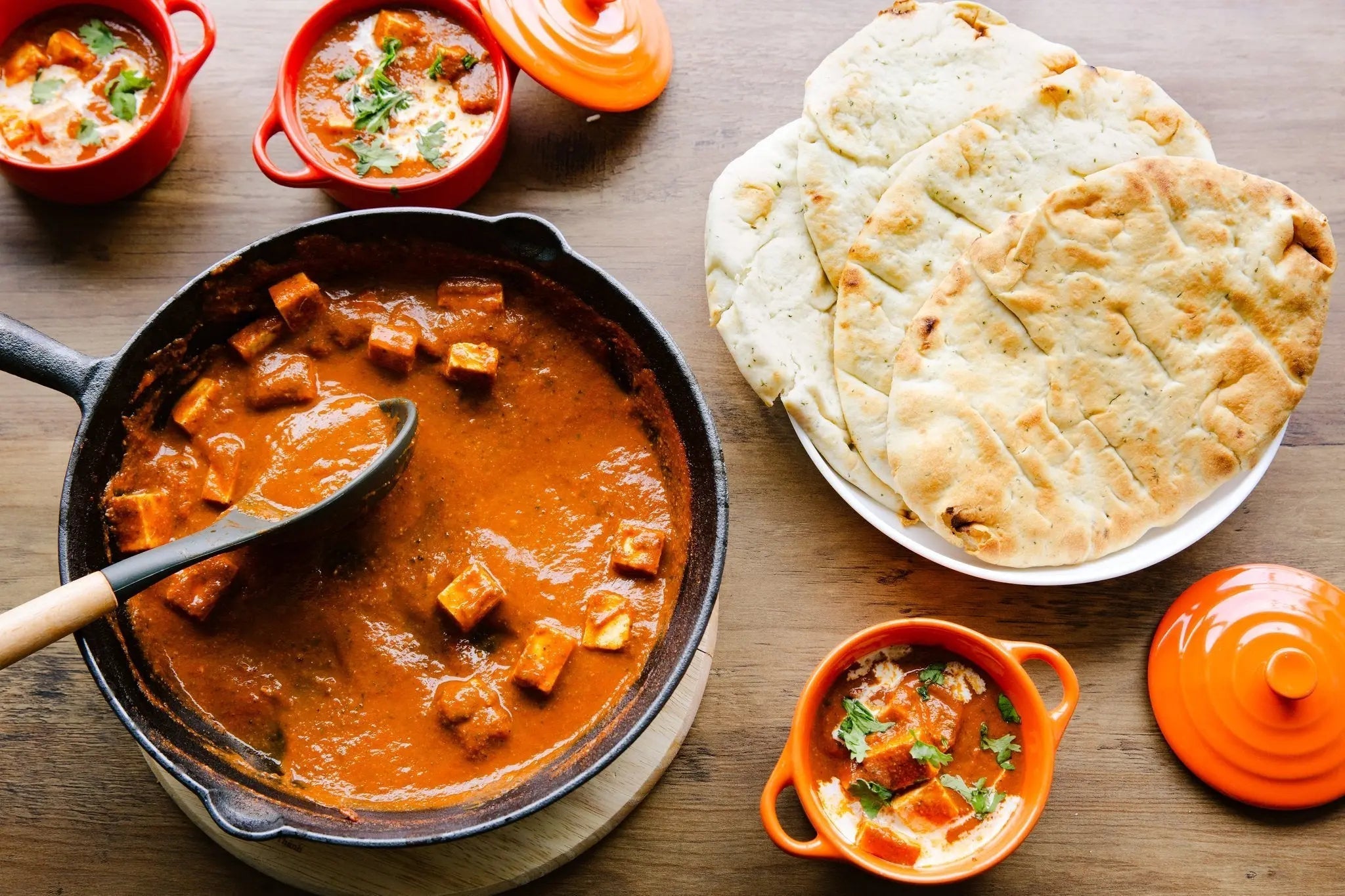 Butter Paneer Masala and Naan Indian Food Meal Kit Fresh Chefs 